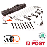 12V Rigid Light Bar LED Strip Camping Waterproof Connector Combo Kit Aluminium