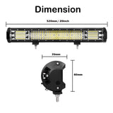 20inch Philips LED Light Bar Quad Row Combo Beam 4x4 Work Driving Lamp Offroad