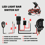 2way LED Universal Driving light Wiring Loom Harness 12V 40A Relay Switch