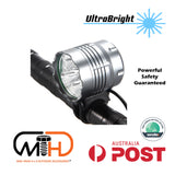 Rechargeable CREE XML 25w LED Bicycle Headlight Light Front Bike lamp Rear Flash