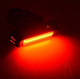 USB Rechargeable LED Bike Front Light headlight lamp Bar rear Tail Wide Beam